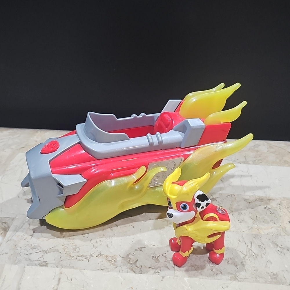 Paw Patrol Mighty Pups Charged Up Marshall Deluxe Vehicle Lights/Sounds‎ Works
